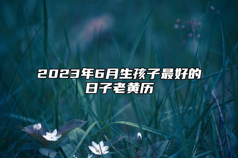 2023年6月生孩子最好的日子老黄历 哪一天是生孩子的好日子